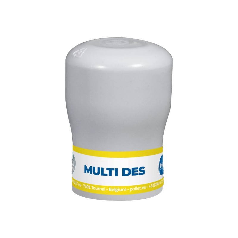 Poltech Multi Des - Geconcentreerd, oplosbaar reinigings- en desinfectiemiddel voor vloeren en oppervlakken - Doos met 16 capsules